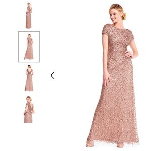 Rose Gold Sequin Adrianna Papell Dress